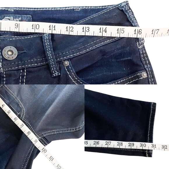 Silver Jeans Co. Suki Super Skinny Women's 30W 31L Denim Blue Jeans Pants - Picture 5 of 7